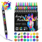 (🔥Last Day Promotion-49%OFF)Dual Tip Acrylic Paint Pen Marker - 24/48/72 Colours