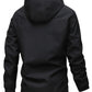 Men's Waterproof Jacket with Detachable Hood and Pockets