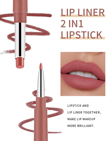 2-in-1 Lipstick and Lip Linear Pen