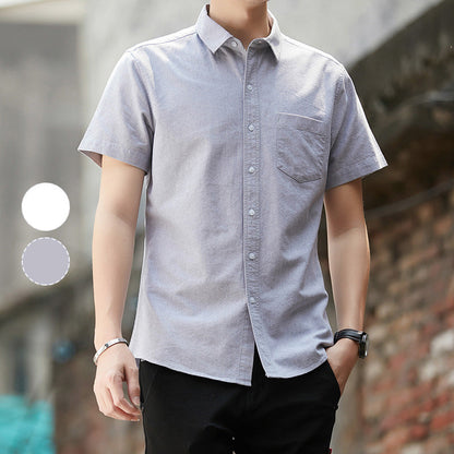 Summer Short Sleeve Lapel Collar Shirt