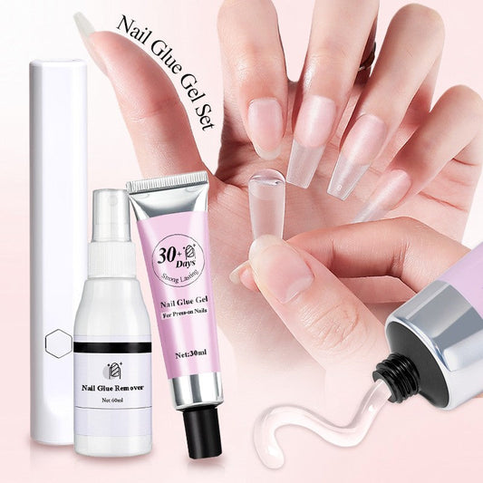 💅Strong Lasting Nail Glue Gel Set for Press-on Nails💕