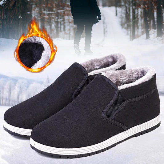 Men's Winter Plush Thickened Slip-On Shoes