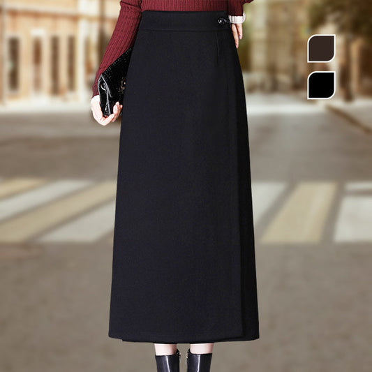 Women's High Waist Knitted Maxi Wrap Skirt