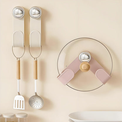 Adjustable Wall-Mounted Pot Lid Holder Set