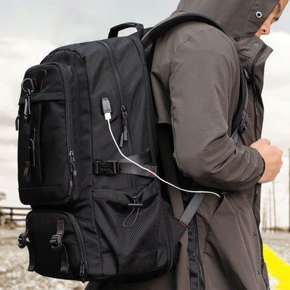 Men's waterproof USB charging laptop Large Capacity travel backpack