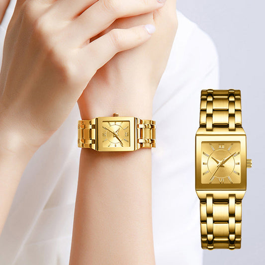 Elegant Quartz Square Couple Watch